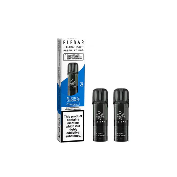20mg Elf Bar 600 Prefilled Pods 2ml 1200 Puffs - 2 Pcs - DMVapes