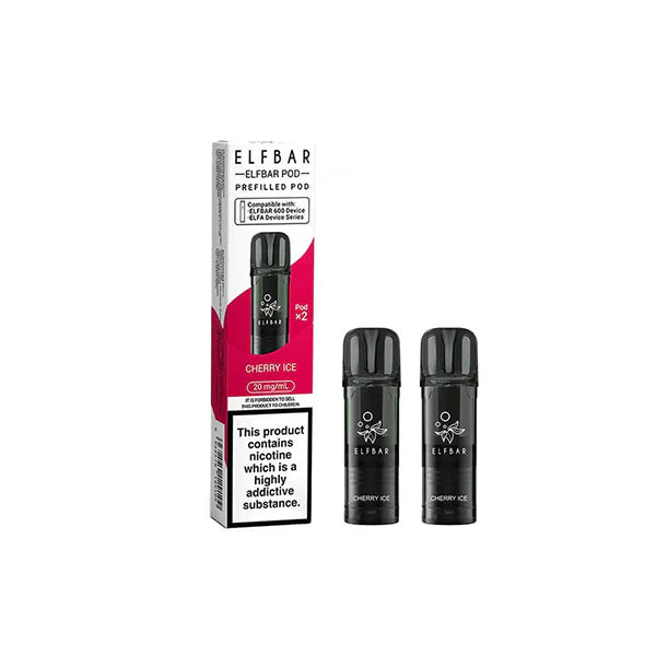 20mg Elf Bar 600 Prefilled Pods 2ml 1200 Puffs - 2 Pcs - DMVapes