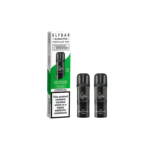 20mg Elf Bar 600 Prefilled Pods 2ml 1200 Puffs - 2 Pcs - DMVapes