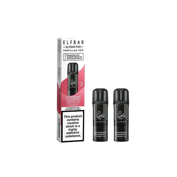 20mg Elf Bar 600 Prefilled Pods 2ml 1200 Puffs - 2 Pcs - DMVapes