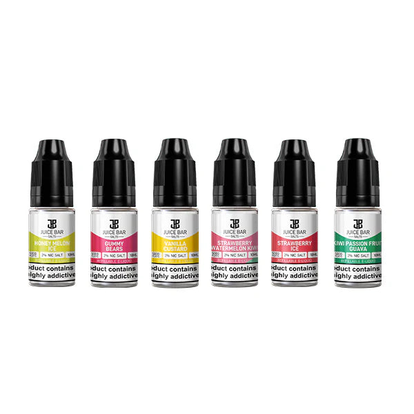 20mg Juice Bar Salts 10ml Nic Salts - Pack Of 5 (50VG/50PG) - DMVapes