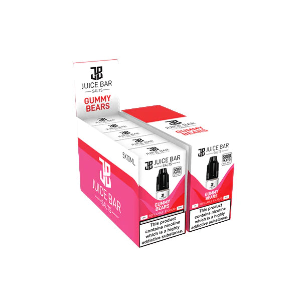 20mg Juice Bar Salts 10ml Nic Salts - Pack Of 5 (50VG/50PG) - DMVapes