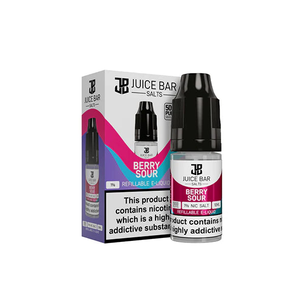 20mg Juice Bar Salts 10ml Nic Salts - Pack Of 5 (50VG/50PG) - DMVapes