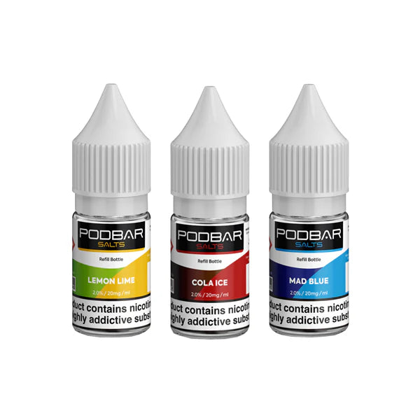 10mg Podbar Salts by Kingston 10ml Refill Nic Salts (60VG/40PG) - DMVapes