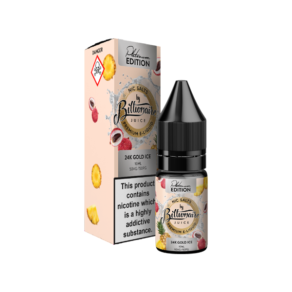 20mg Billionaire Juice Platinum Edition 10ml Nic Salts (50VG/50PG) - DMVapes