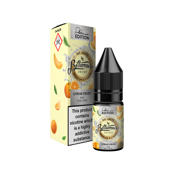 20mg Billionaire Juice Platinum Edition 10ml Nic Salts (50VG/50PG) - DMVapes