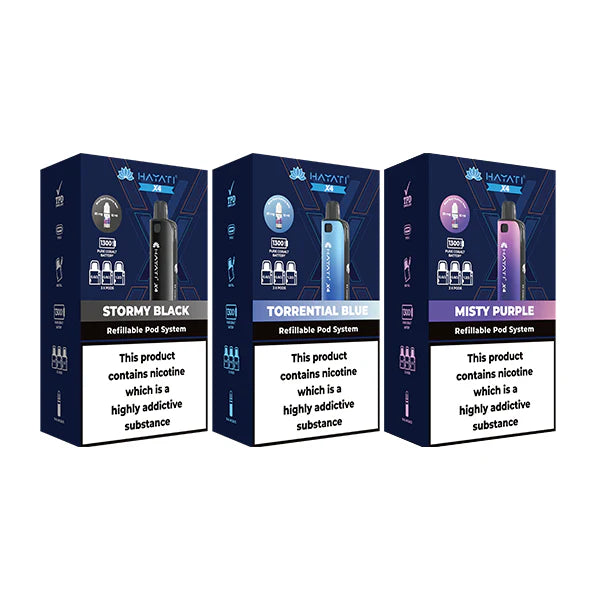 Hayati X4 Refillable Pod Vape Kit  Includes 1X Nic Salts 20mg + 3x Refillable Pods - DMVapes