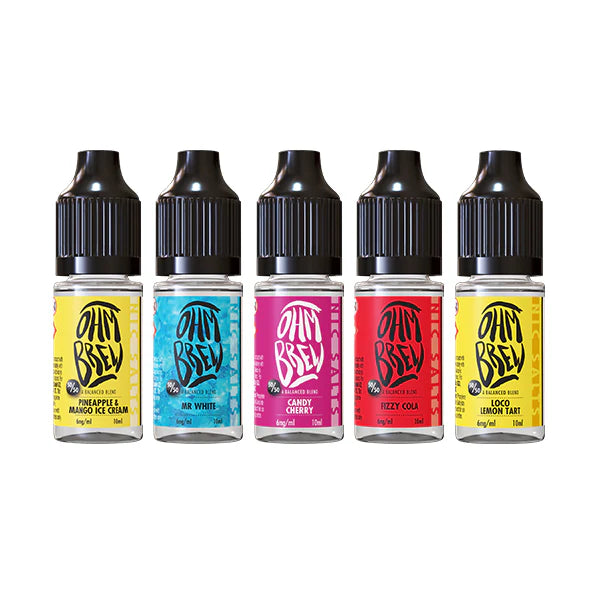 12mg Ohm Brew Balanced Blend 10ml Nic Salts (50VG/50PG) - DMVapes