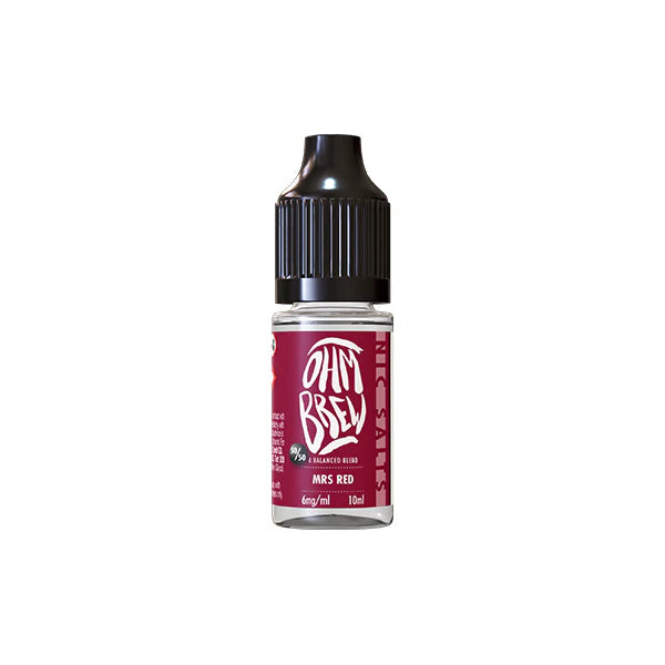 12mg Ohm Brew Balanced Blend 10ml Nic Salts (50VG/50PG) - DMVapes