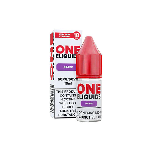 18mg One E-Liquids Flavoured Nicotine E-Liquid 10ml (50VG/50PG) - DMVapes