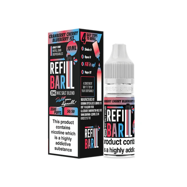 20mg Refill Bar Salts 10ml Nic Salts (50VG/50PG) - DMVapes