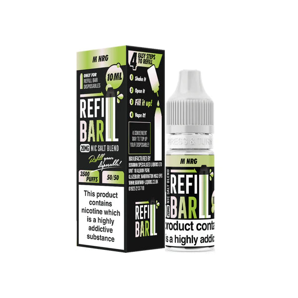 20mg Refill Bar Salts 10ml Nic Salts (50VG/50PG) - DMVapes