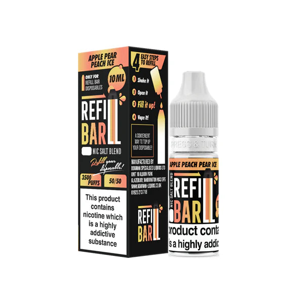 10mg Refill Bar Salts 10ml Nic Salts (50VG/50PG) - DMVapes