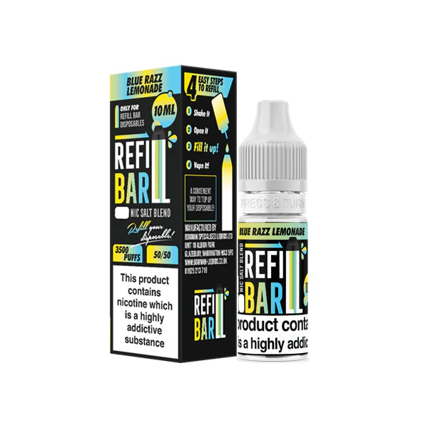 10mg Refill Bar Salts 10ml Nic Salts (50VG/50PG) - DMVapes