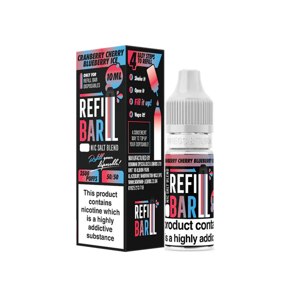 10mg Refill Bar Salts 10ml Nic Salts (50VG/50PG) - DMVapes