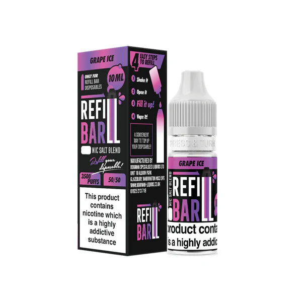 10mg Refill Bar Salts 10ml Nic Salts (50VG/50PG) - DMVapes