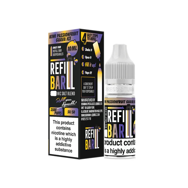 10mg Refill Bar Salts 10ml Nic Salts (50VG/50PG) - DMVapes
