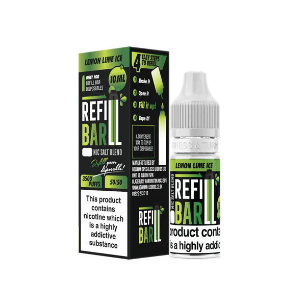 10mg Refill Bar Salts 10ml Nic Salts (50VG/50PG) - DMVapes