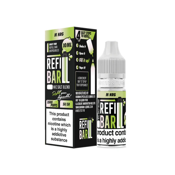 10mg Refill Bar Salts 10ml Nic Salts (50VG/50PG) - DMVapes