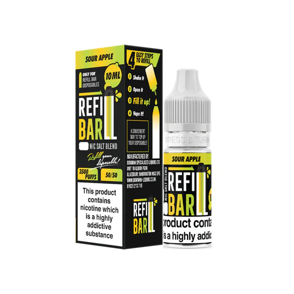 10mg Refill Bar Salts 10ml Nic Salts (50VG/50PG) - DMVapes