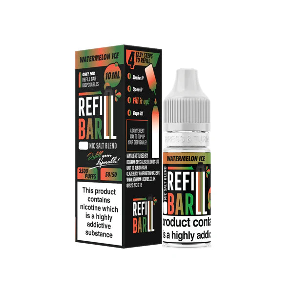 10mg Refill Bar Salts 10ml Nic Salts (50VG/50PG) - DMVapes