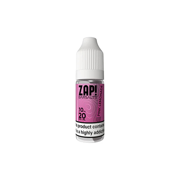 20mg ZAP! Bar Salts Nic Salt 10ml (50VG/50PG) - DMVapes