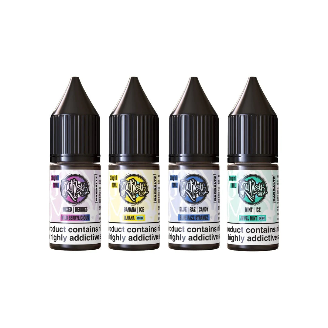 10mg Ruthless Bar Saltz 10ml Nic Salt (50VG/50PG) - DMVapes