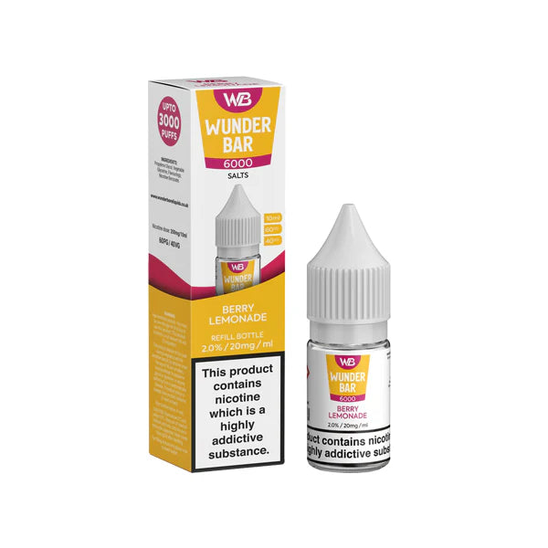 20mg Wunderbar 6000 Salts 10ml Nic Salts (60PG/40VG) - DMVapes