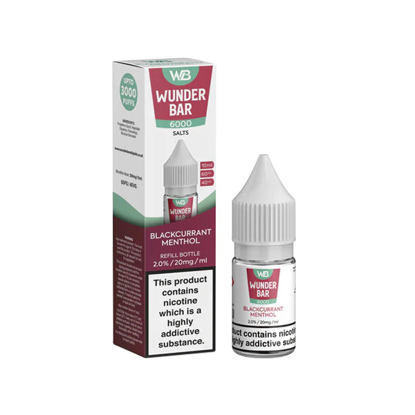 20mg Wunderbar 6000 Salts 10ml Nic Salts (60PG/40VG) - DMVapes