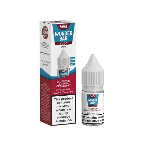 20mg Wunderbar 6000 Salts 10ml Nic Salts (60PG/40VG) - DMVapes