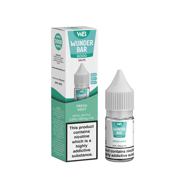 20mg Wunderbar 6000 Salts 10ml Nic Salts (60PG/40VG) - DMVapes