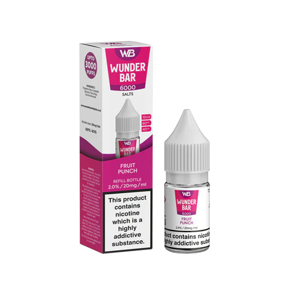 20mg Wunderbar 6000 Salts 10ml Nic Salts (60PG/40VG) - DMVapes