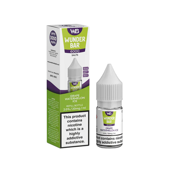 20mg Wunderbar 6000 Salts 10ml Nic Salts (60PG/40VG) - DMVapes