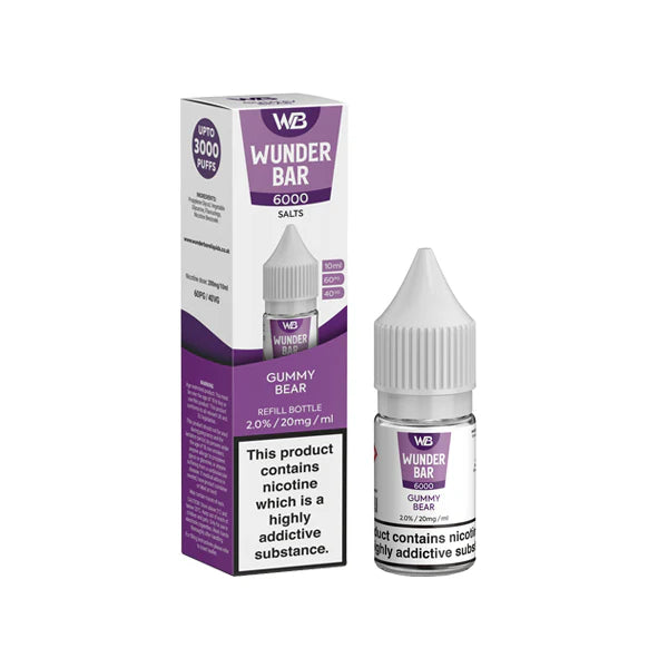 20mg Wunderbar 6000 Salts 10ml Nic Salts (60PG/40VG) - DMVapes