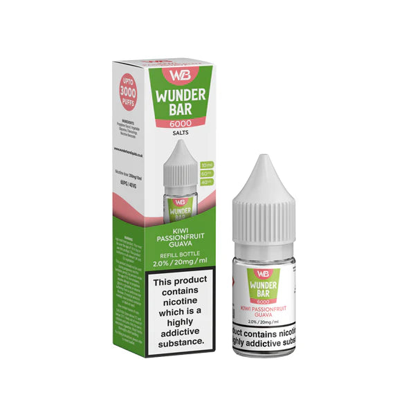 20mg Wunderbar 6000 Salts 10ml Nic Salts (60PG/40VG) - DMVapes
