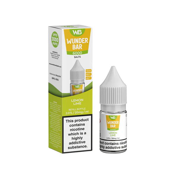 20mg Wunderbar 6000 Salts 10ml Nic Salts (60PG/40VG) - DMVapes