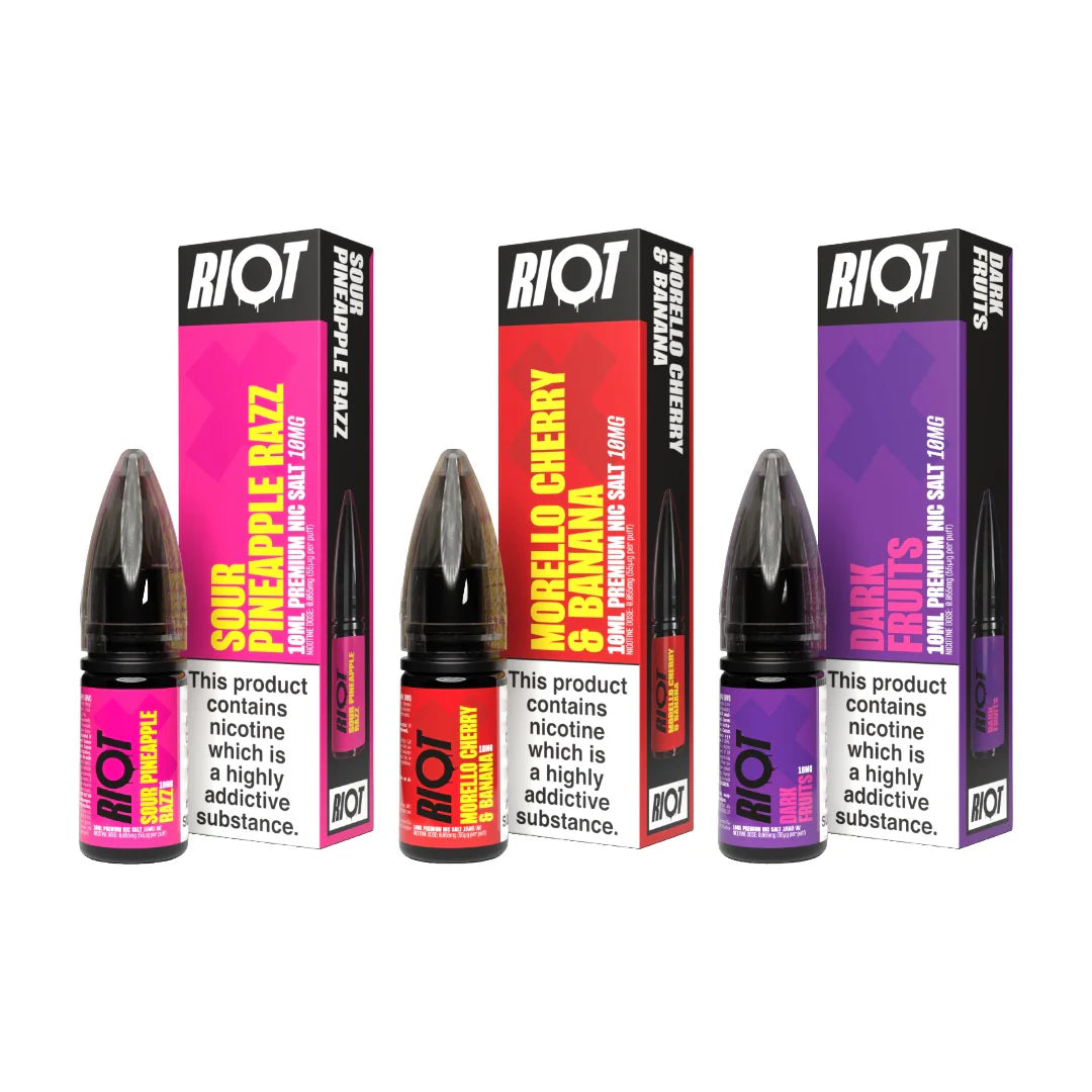 10mg RIOT X 10ml Nic Salts by Riot Squad (50VG/50PG) - DMVapes