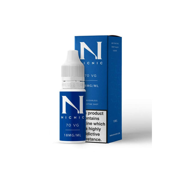 18mg Nic Nic Flavourless Nicotine Shot 10ml 70VG - DMVapes